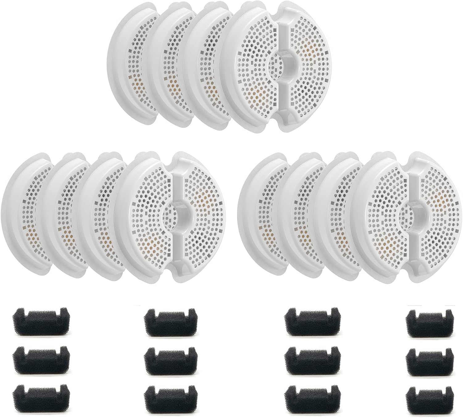 12 Pack Cat Water Fountain Filters with Sponges for 67oz/2l Pet Fountain Replacement Filter Compatible with AONBOY,iPettie & Wonder Creature NEUCOMBBT