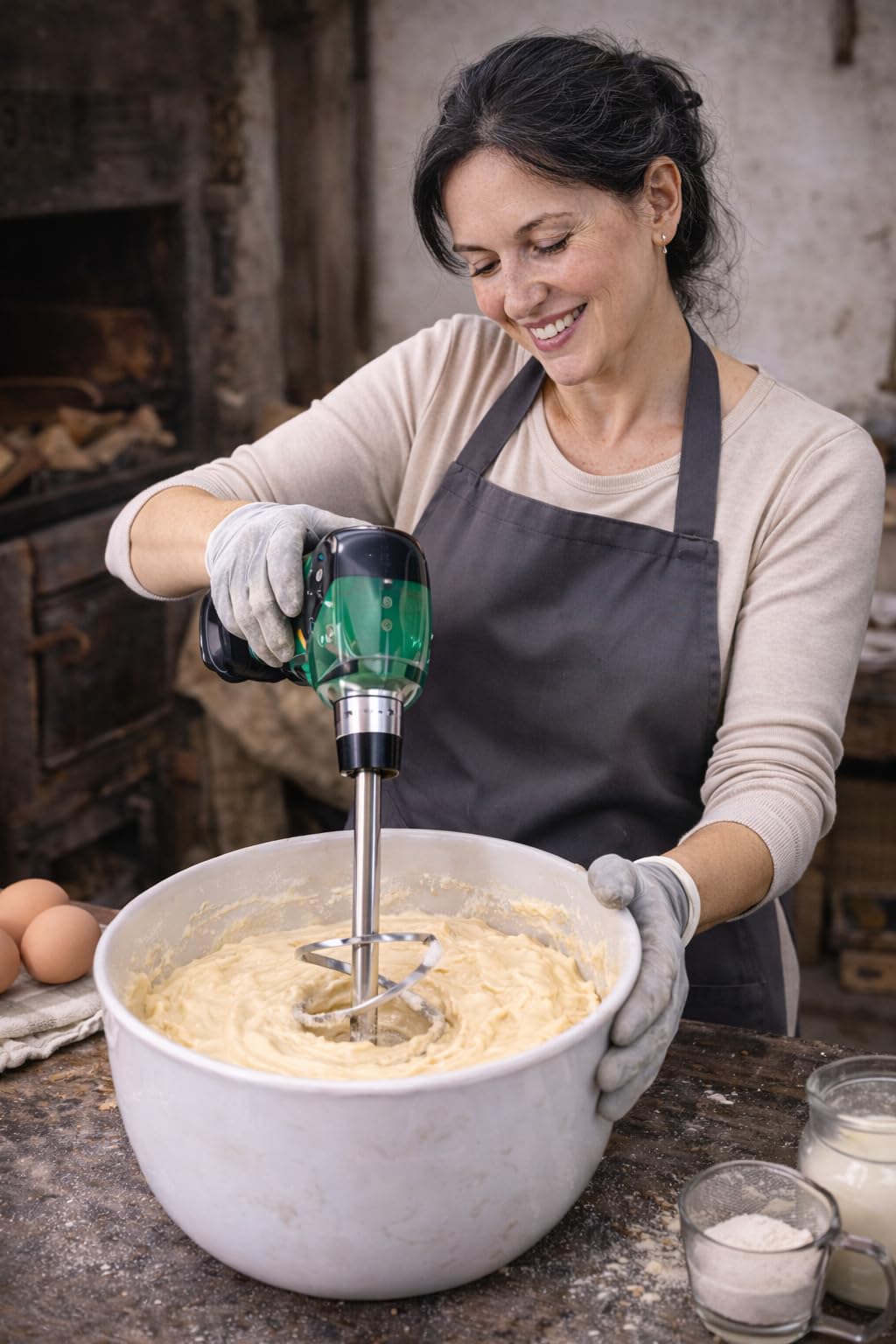 Épi Mélangeur en acier inoxydable MR 4 adapté à une utilisation alimentaire | Mélangeur en spirale avec tige M14x2,0 | Panier de mélange Ø 140 mm | Acier inoxydable V2A polissage électrique | 1 anneau