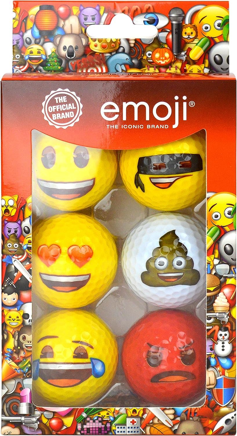 Emoji Golf Balls 6 Pack Emoji Golf Balls 6 Pack