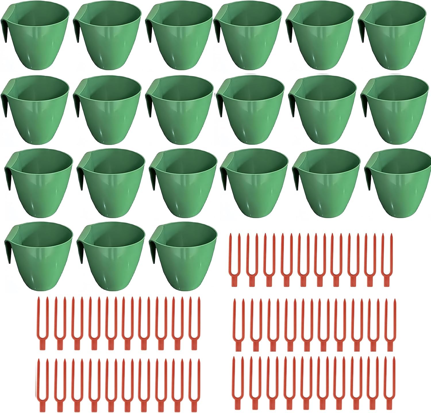 5 tazze piccole e 5 grandi per la propagazione delle fragole e vasi runner con forchette corridore, kit per la coltivazione di fragole da interno con supporto per piante