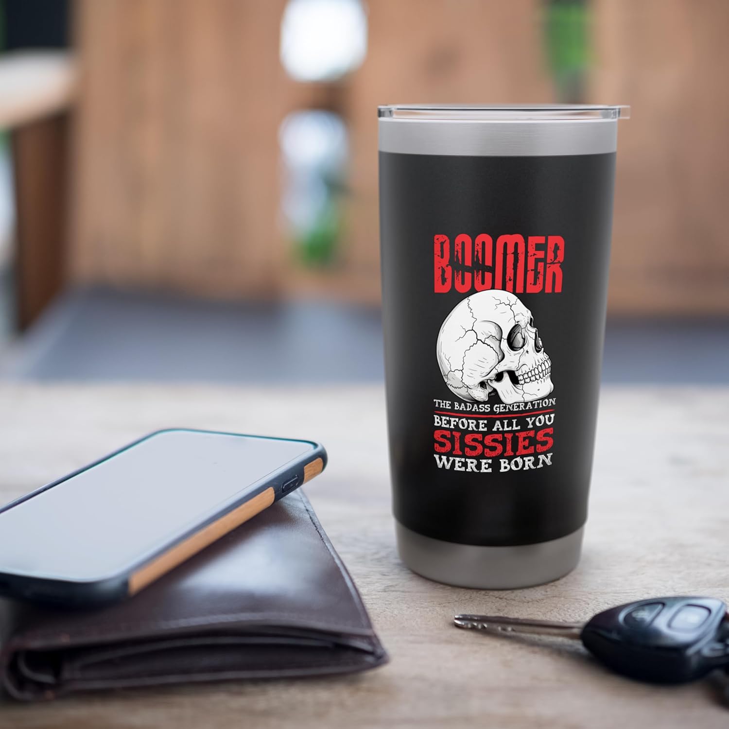 Boomers The Badass Generation Before You Sissies Were Born Stainless Steel Insulated Tumbler - Image 7