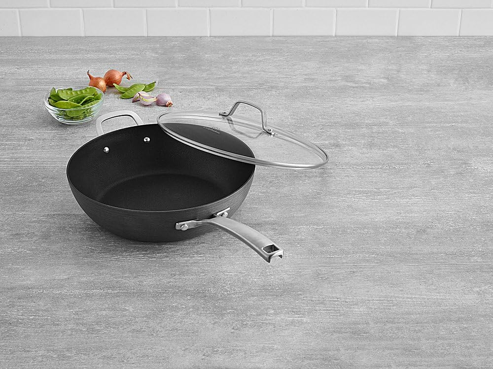 Calphalon 1943289 Classic Nonstick Jumbo Fryer Omelet Pan with Cover, 12", Grey