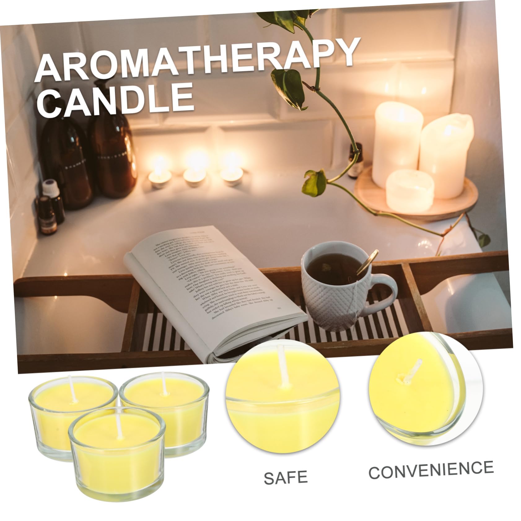 3pezzi Candela Scented Per Casa Candela Antivento Senza Fumi Perfetta Per Yoga Spa e Relax