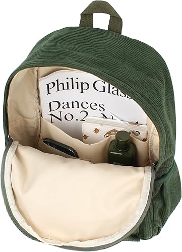 Miniatura 4 de Lobagve Mochila escolar de pana, mochila grande para universidad, mochila para computadora portátil, mochila de viaje para niña y niño, 7490