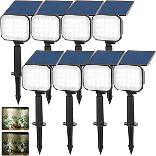 Solar Spot Lights Outdoor, T-SUNUS 20 LEDs Solar Landscape Lights 3000/4000/6000K Warm White Cool White Waterproof Solar Garden Lights 2-in-1 Solar Wall Light for Yard Patio Driveway Porch Walkway