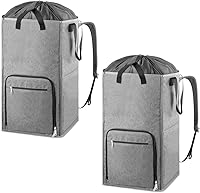 Vista 14 de Bukere - Mochila para lavandería, extra grande, 2 en 1, cesta de lavandería para estudiantes universitarios, artículos esenciales