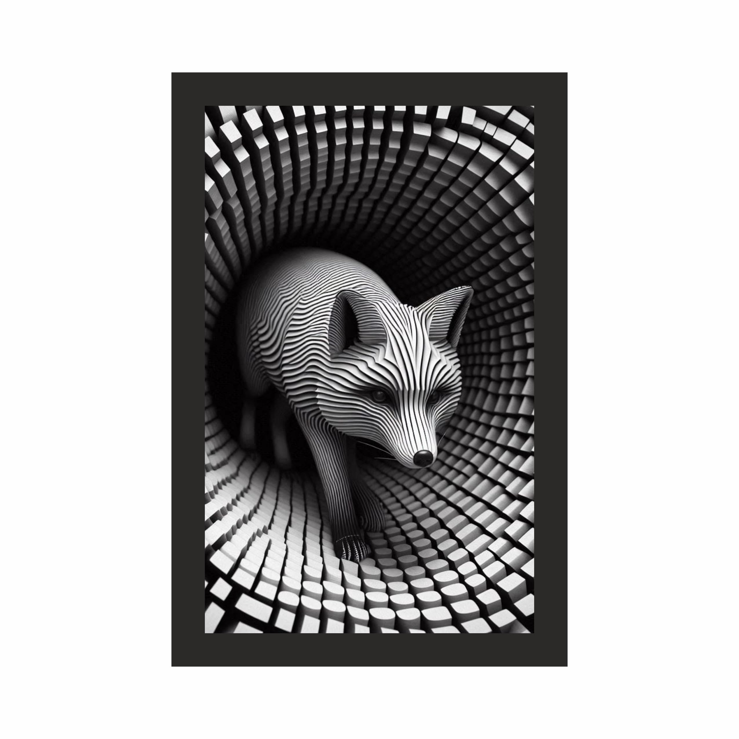 Geometric Fox Wall Art Frame 12x18 Inch – view 3