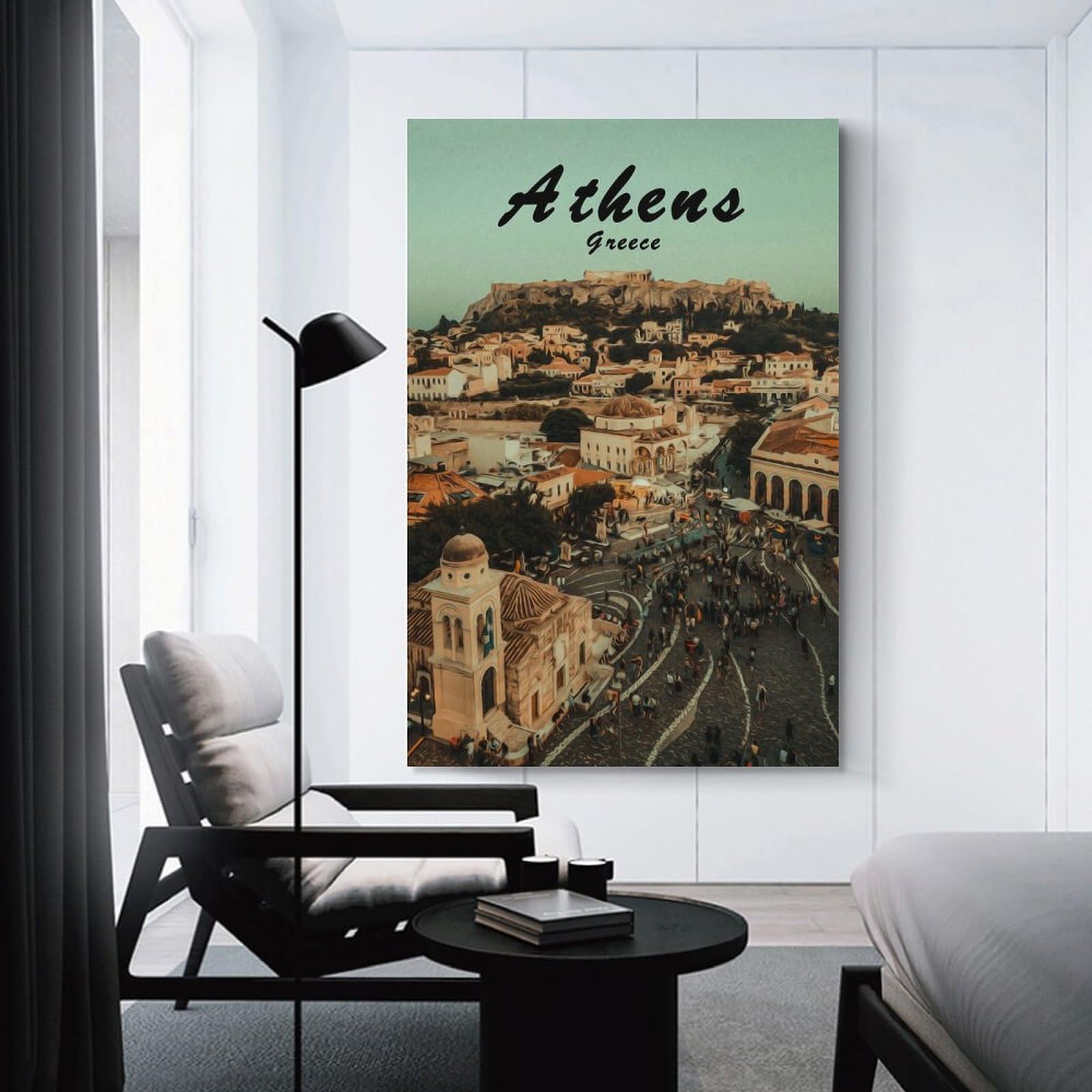 Junmoney Athens(3) Home Decor Wall Art 24x36inch(60x90cm), for Office, Study Or Home Workspace, Home Office Artwork with Decorative Appeal