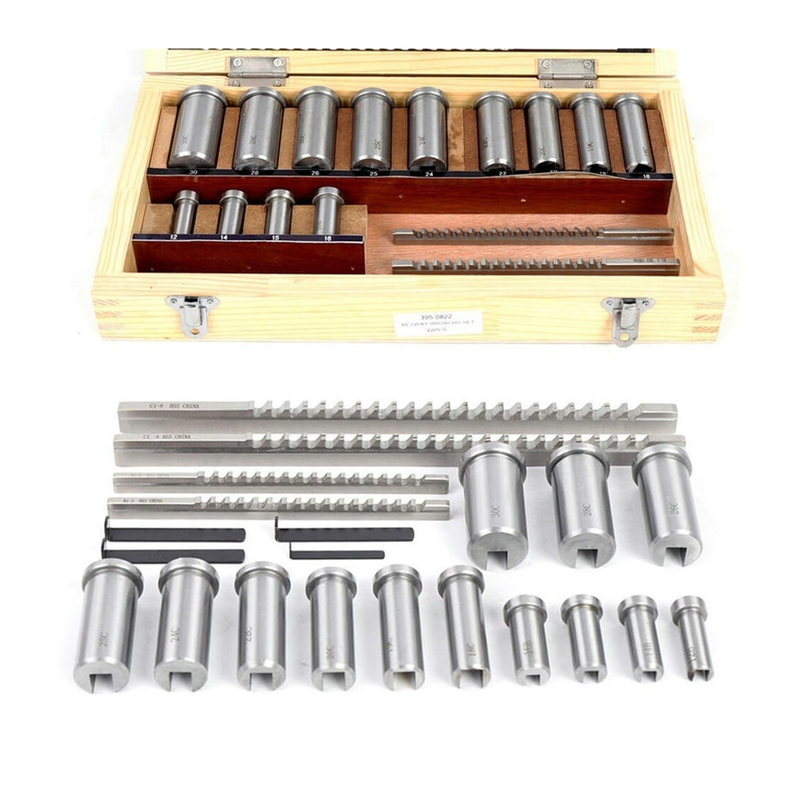 Juego de brochas para chaveteros, 22 Piezas, Herramientas de Corte HSS para máquinas CNC y metalurgia, Accesorios de Torno de precisión eficientes.