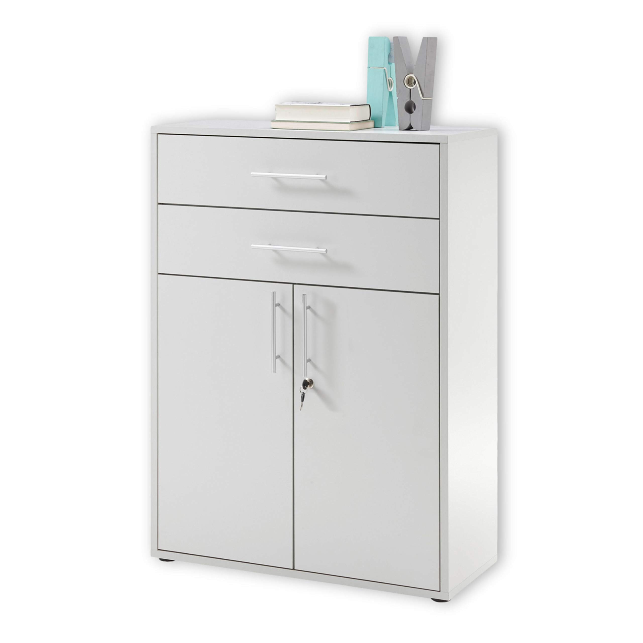 Stella Trading PULS Armadio Scorrevole | Bianco/Rovere Sonoma | 125x195x58 Cm | Molto Spazioso Per Camera Da Letto - Foto 8