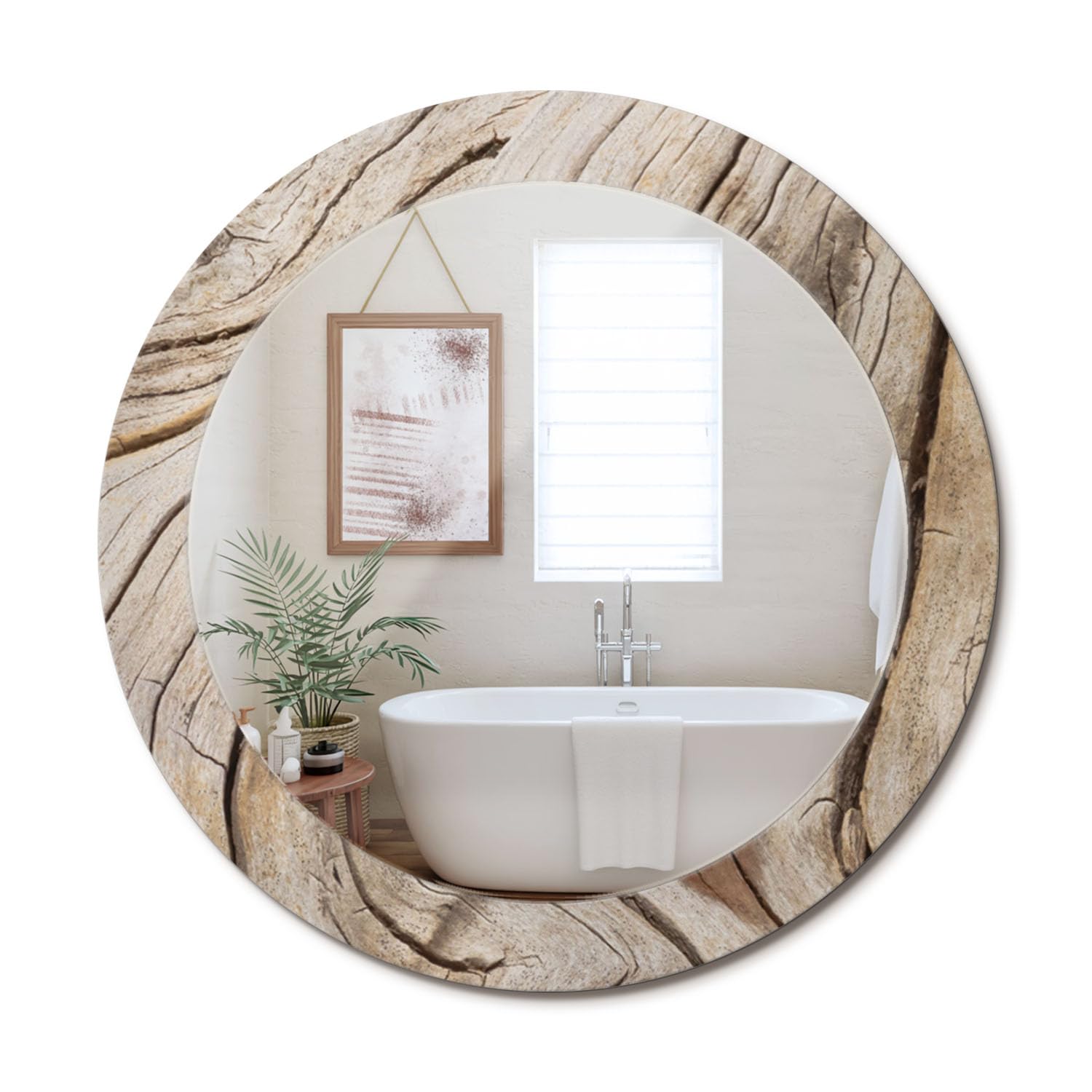 Miroir rond deco fi70 en verre pour sublimer le salon et l entree