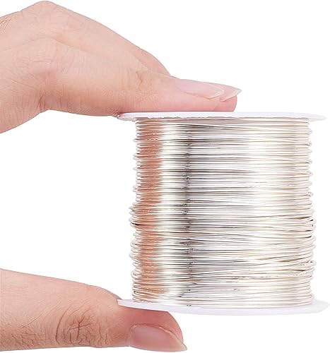 Vista 22 de Airssory Alambre de cuentas de metal de cobre de calibre 0.016 in/26, chapado de larga duración para envolver lazos torcidos, fabricación de joyas