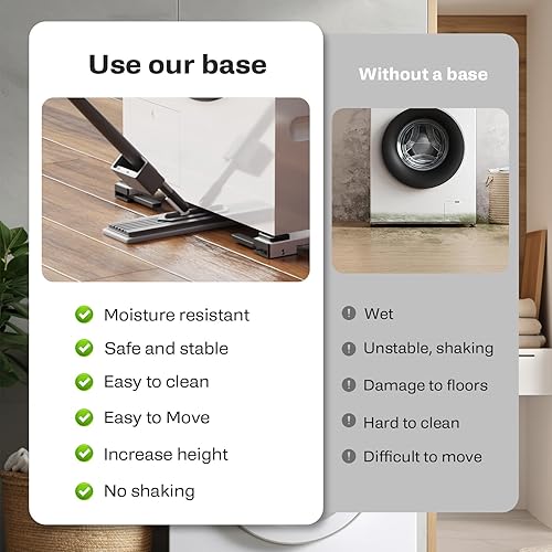 Miniatura 5 de Rodillos de electrodomésticos resistentes, deslizadores extensibles más recientes, base de lavadora elevable, mover fácilmente máquinas de lavadora