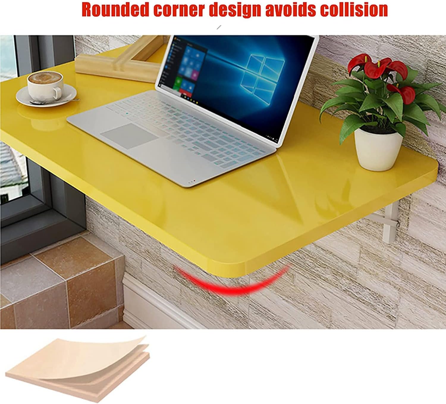Buy Folding wall mounted desk Wall Mounted Foldable Solid Wood Table, Small Space Saving Dining