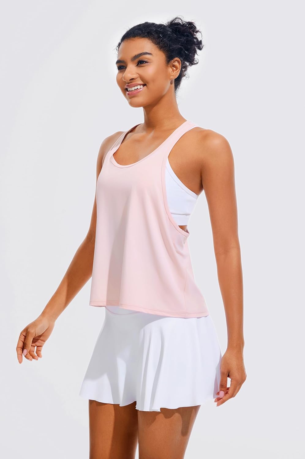 JOYSPELS Ice Silk Workout Tank Tops for Women Quick Dry Sleeveless Loose Fit Narrow Racerback Athletic Running Shirts - Image 3