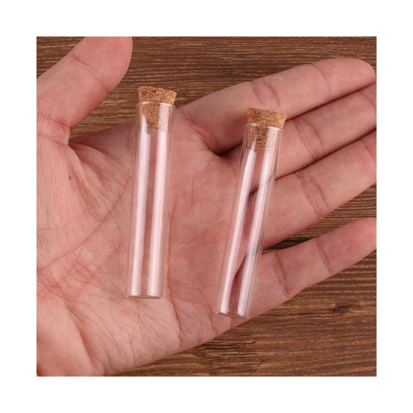 probówki z przezroczystego szkła, Probówki szklane z korkiem 12x60mm 4ml 100 szt