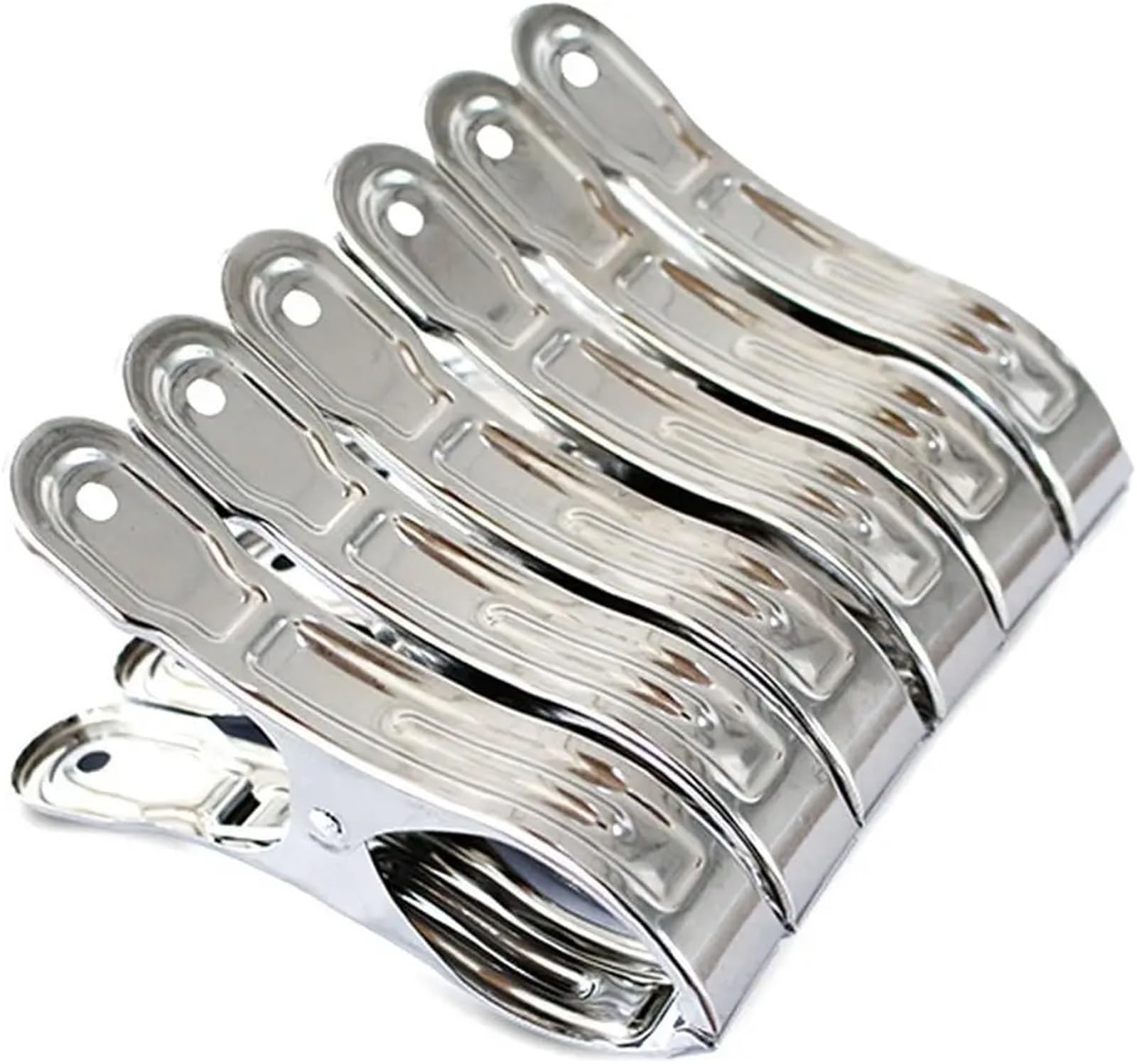Clothes Pegs 10pcs Metal ClothesPins Cover Clip Stainless Steel Pool Towel Clips Quilts Blankets Garden Greenhouse Clamps Storage Clothes Peg