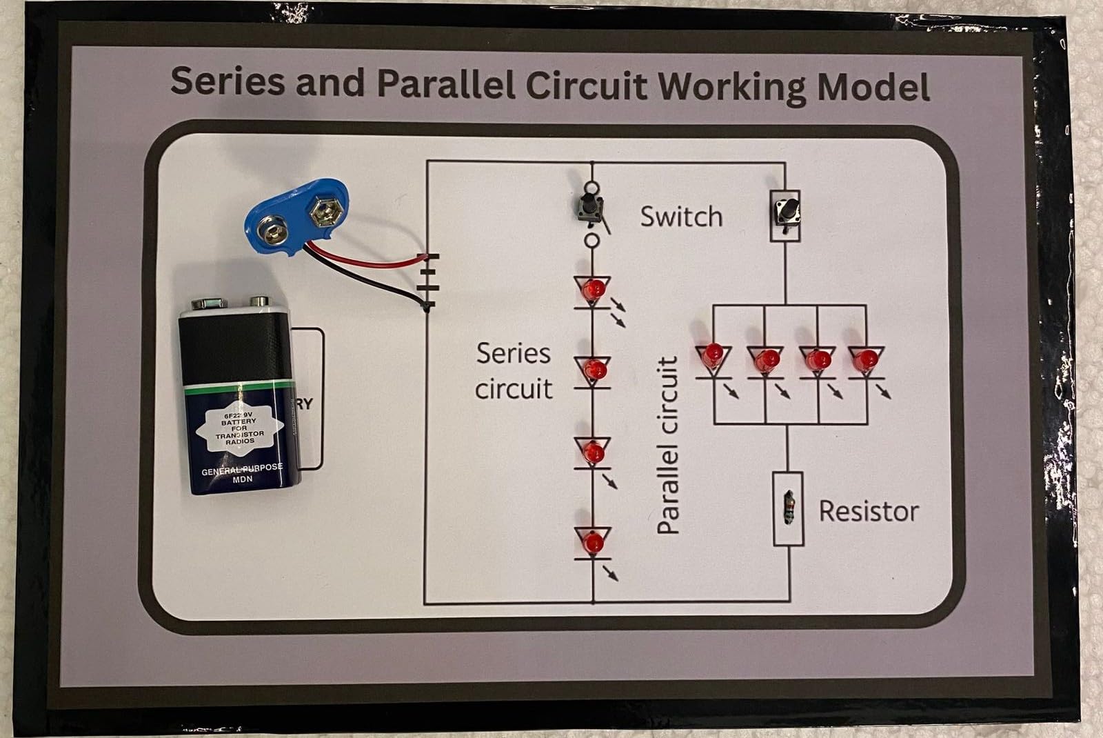 e idea robotics series and parallel circuit working model - class 12 school science project