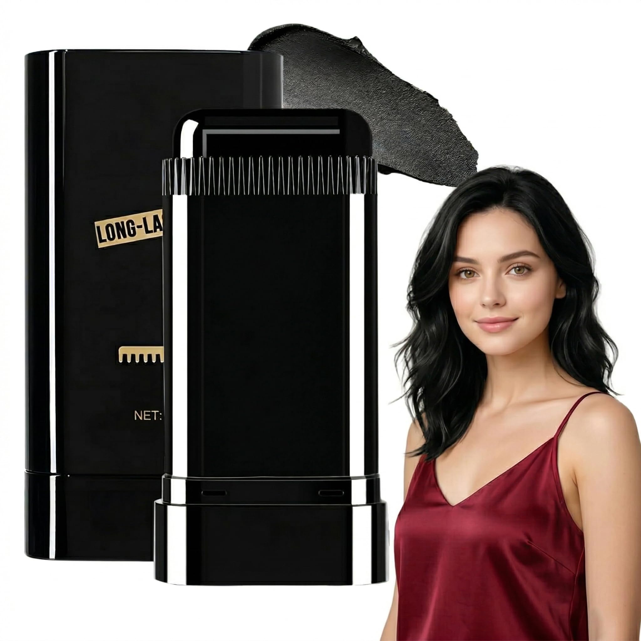 BLACK STICK-2 in 1 Instant Hair Color Stick, Waterproof and Sweat Proof Hair Dye Stick, Portable 3 Color Touch-Up Hair Sticks With Comb for Women & Men.-picture-22