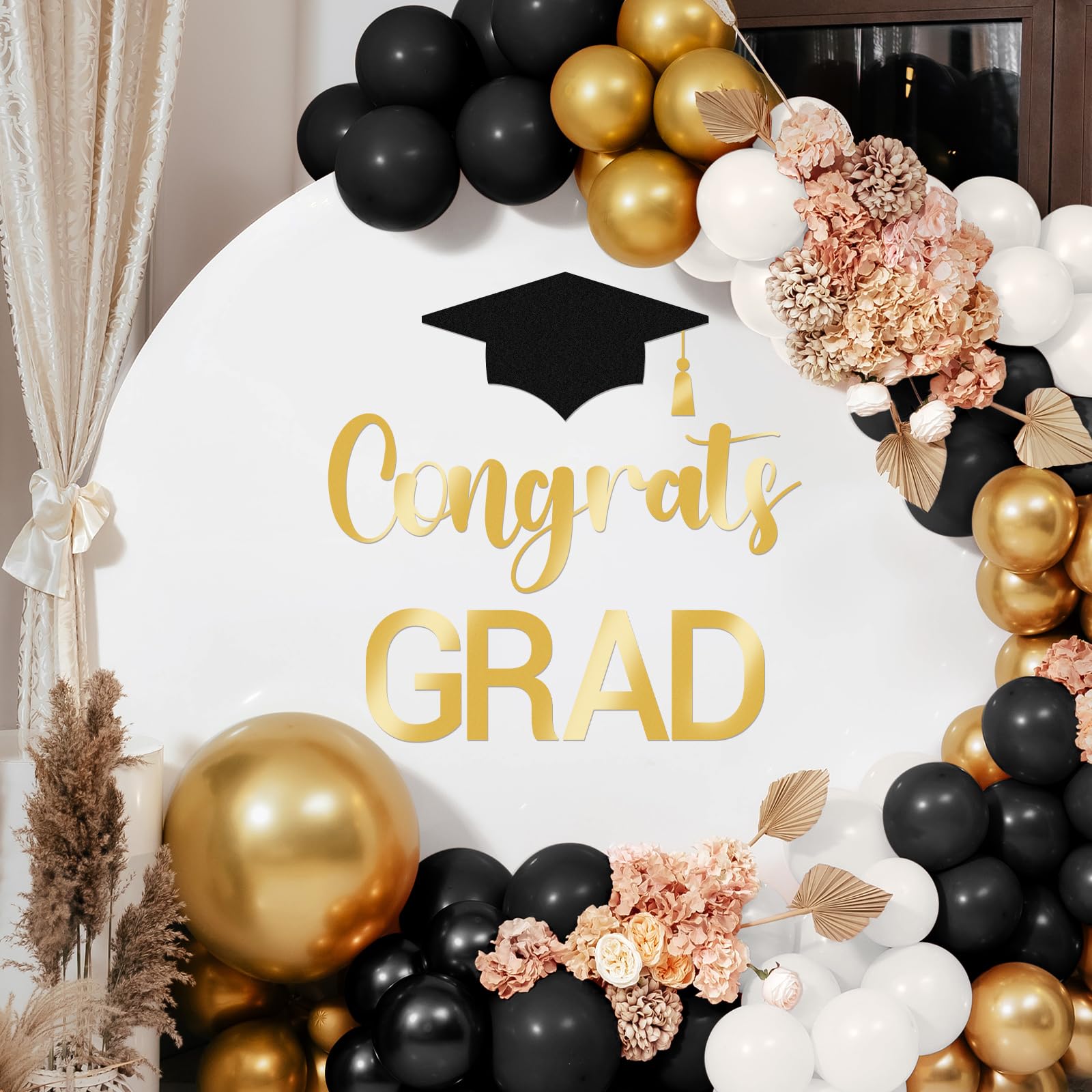 Epakh 2026 Graduation Party Decal Sign for Backdrop Letters Peel and Stick Graduation Sticker for Balloon Arch Decorations Party Sign Wall Decor(Gold)