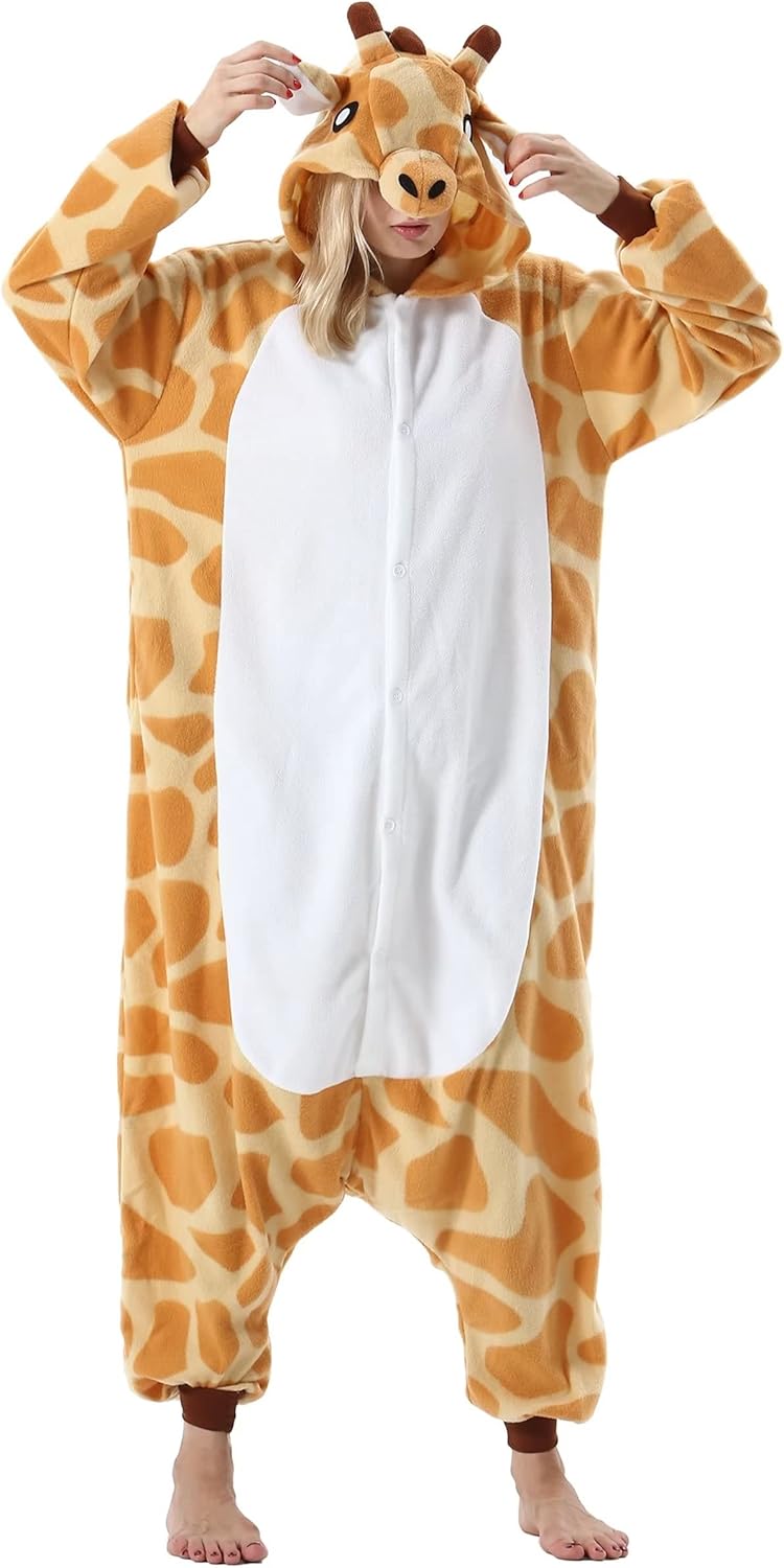DarkCom Kids Animal Onesie,Women and Mens Cosplay Giraffe Onesie Halloween Costume Christmas Pajamas Sleepwear - Image 5