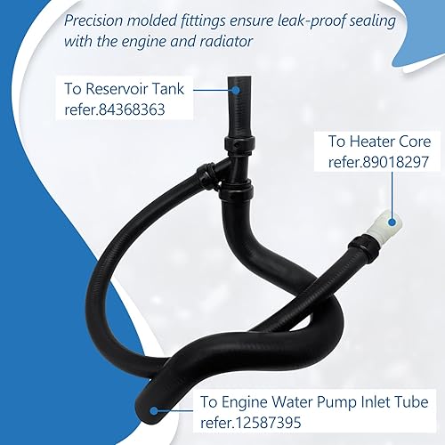 Miniatura 4 de Manguera de salida del radiador del calentador inferior del motor, reemplazo 15834773 626-553 15834772 15854959 15792821 compatible con Cadillac