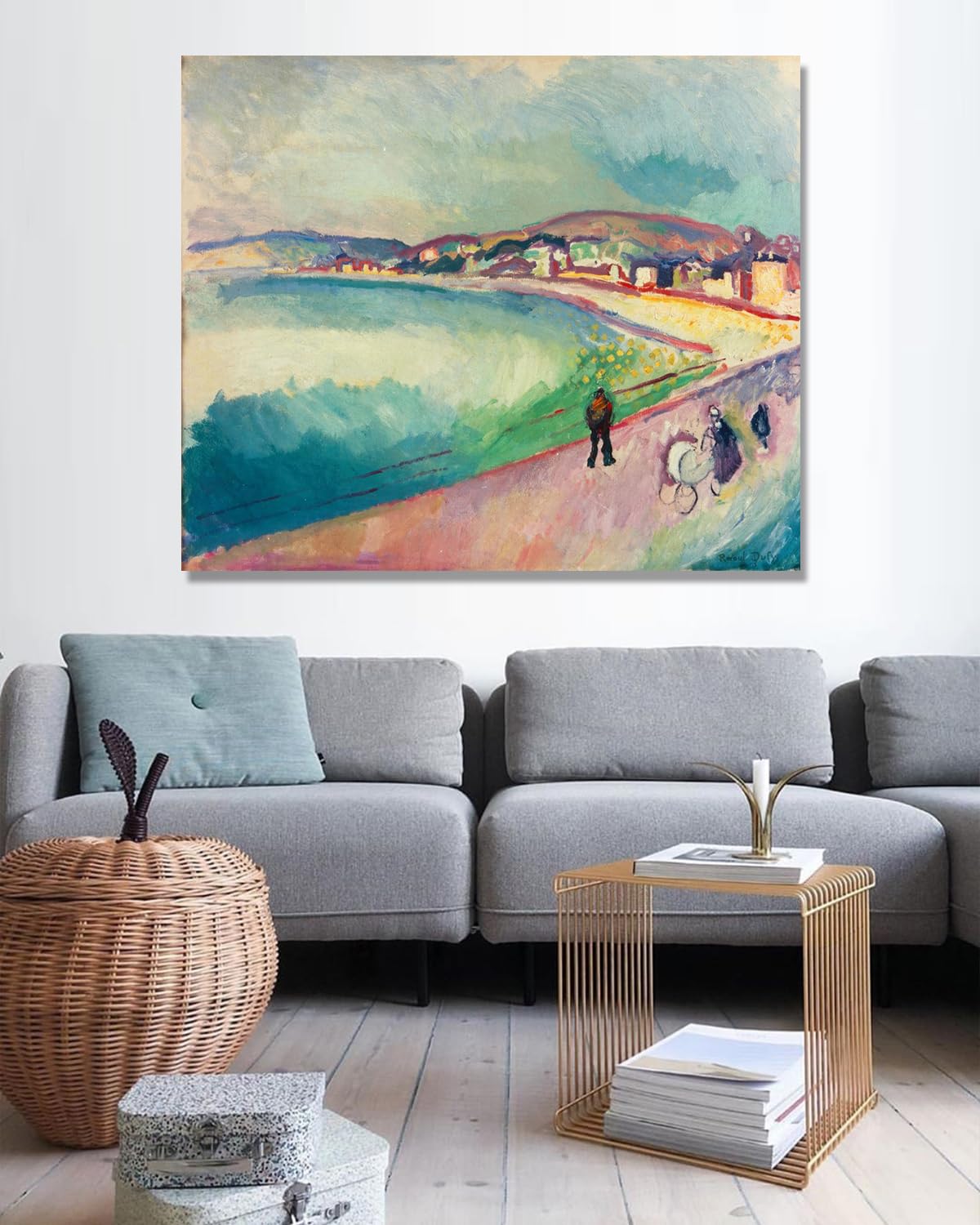 NHLDZYH Raoul Dufy (piękna sceneria 7), plakat podróżny w stylu vintage, sztuka impresjonistyczna, obraz ścienny na płótnie do dekoracji domu, 30 x 36 cm, tylko płótno