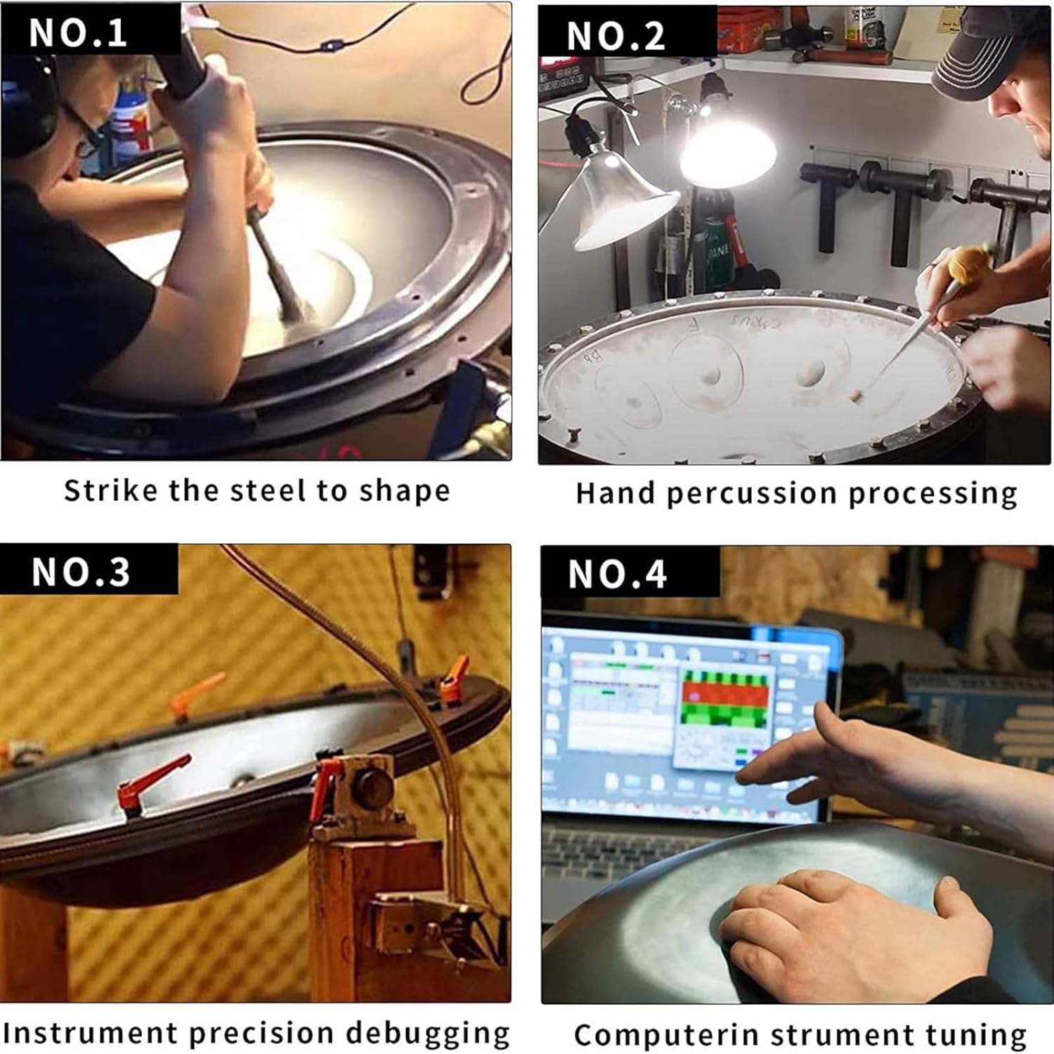 22-calowy bęben Handpan, 17 nut 440 Hz w D-moll ze stali. Zawiera miękki pokrowiec, pałeczkę i podstawkę. Ręcznie strojona harmoniczna perkusja do uzdrawiania dźwiękiem