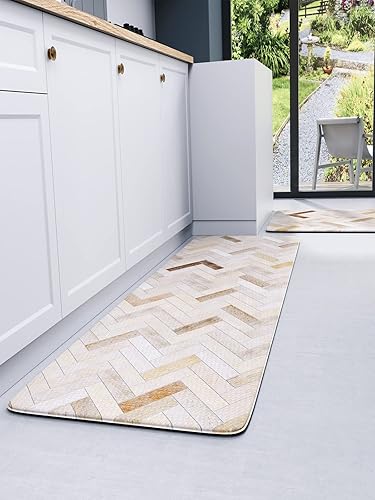 Miniatura 3 de TEMASH Alfombra de cocina antifatiga para suelo de cocina alfombras de cocina y alfombrillas antideslizantes juego de 2 alfombrillas de cocina