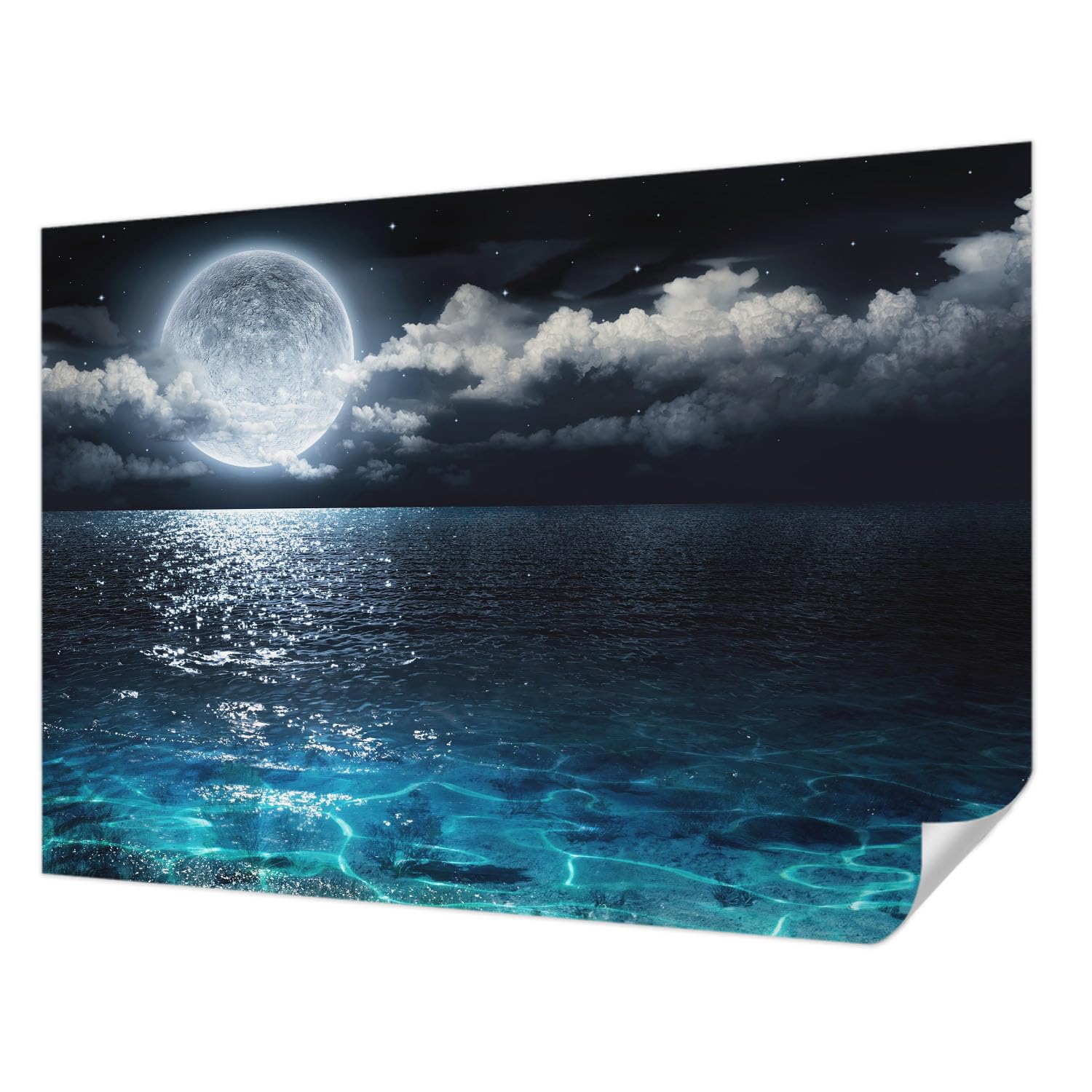 Papier peint haute qualité résistant aux taches Tulup 208x146 cm décor marin