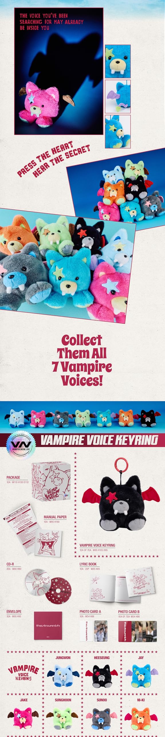 Amazon.com: EN-HYPEN 7th Mini Album [THE SIN : VANISH] Vampire