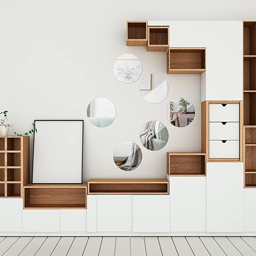 Miniatura 7 de Jetec Placa de vela de espejo de vidrio real, vidrio de pared plano y flexible para centros de mesa y adhesivo acrílico de doble cara para