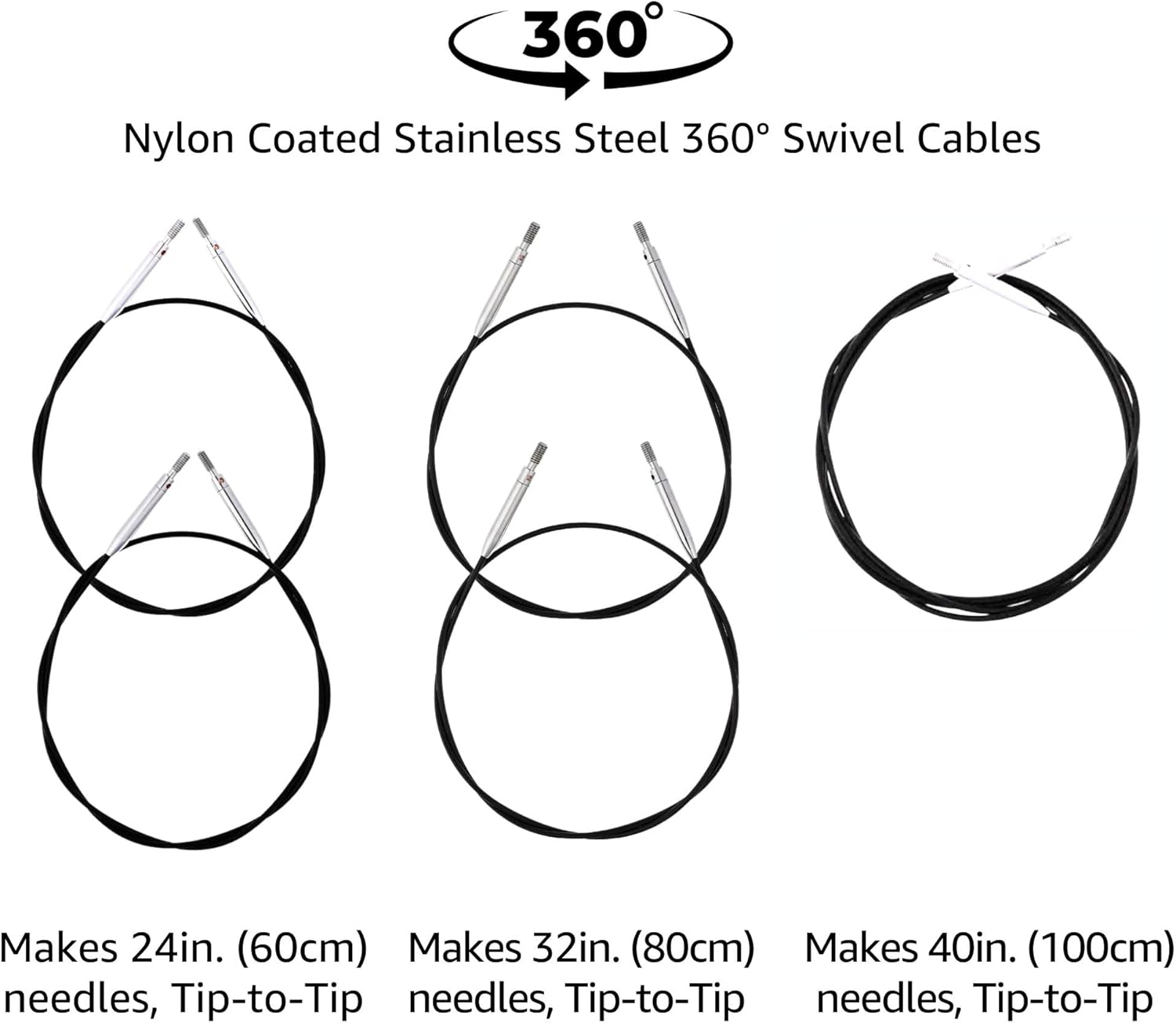 KnitPro Dreamz Regal Set 5 inch Circular Knitting Needles Size 2.5, 3, 4, 5, 6, 7, 8, 9, 10, 10.5, 11 Interchangeable, 5 Cables, 8 Caps, 4 Keys, 2 Connectors, Fabric Case with Project Bag