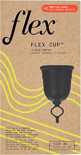 Flex Cup Starter Kit (Full Fit - Size 02) | Reusable Menstrual Cup + 2 Free Menstrual Discs | Pull-Tab for Easy Removal | Tampon + Pad Alternative | Capacity of 3 Super Tampons