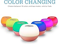 Vista 2 de Enbrighten Lámpara LED que cambia de color, luz nocturna moderna, blanco regulable y RGB vibrante, sensor táctil de encendido/apagado, compacta