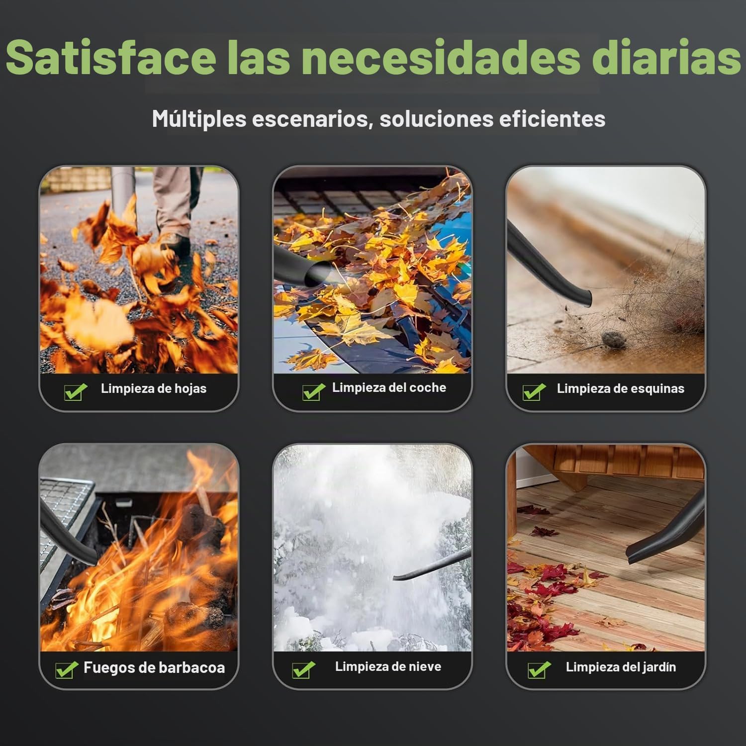 Soplador de batería de 21 V, soplador de hoja con batería de 3,0 Ah, 120 CFM/100 MPH, 5 velocidades, soplador de hojas inalámbrico para el mantenimiento del césped, remoción de nieve y eliminación de