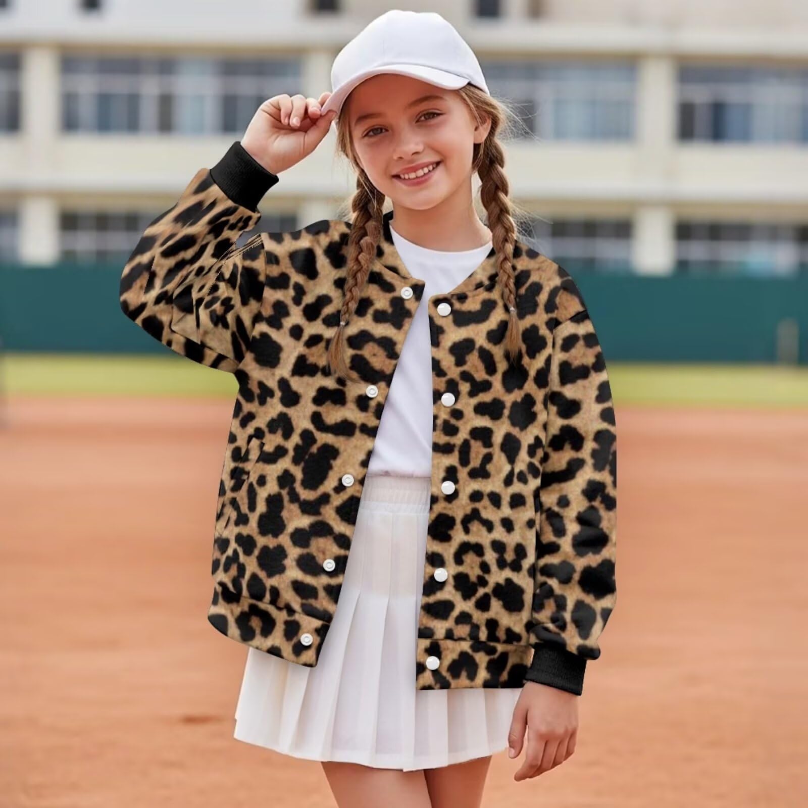 chaqlin Camiseta de béisbol para niñas, casual, manga larga, suéter para jóvenes, lindas sudaderas para 5-12 años
