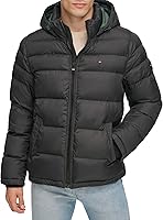 Tommy Hilfiger Men's Hooded Down Alternative Puffer Jacket - Warm Quilted Insulation, Big & Tall Sizes