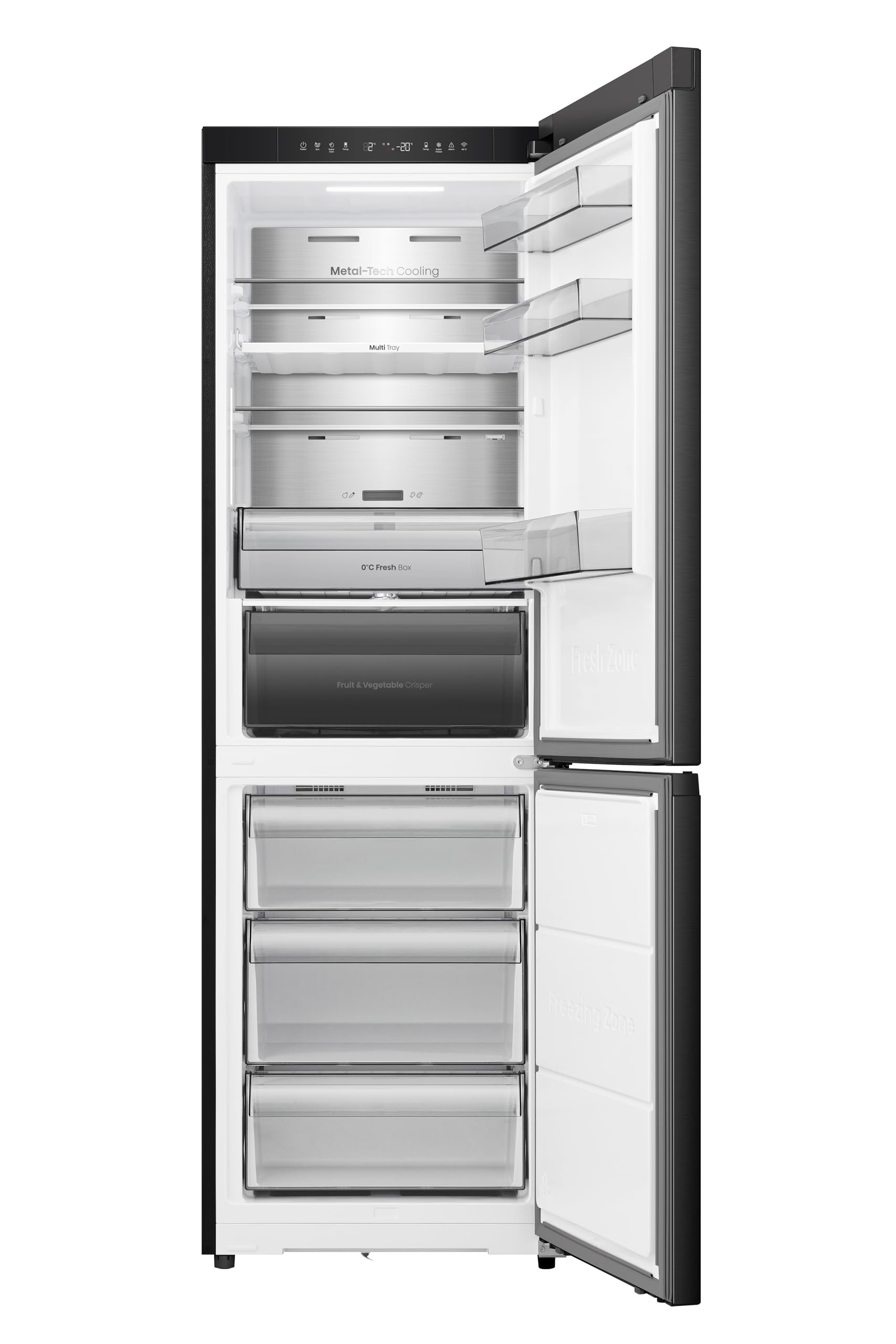 Hisense Réfrigérateur Combiné RB3K330SAFC 330L Noir