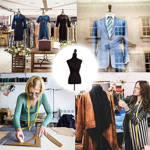 Miniatura 7 de HKLGorg Vestido de maniquí femenino de 60 a 67 pulgadas, altura ajustable, cuerpo de maniquí de pie con soporte de trípode, maniquíes para mujeres,