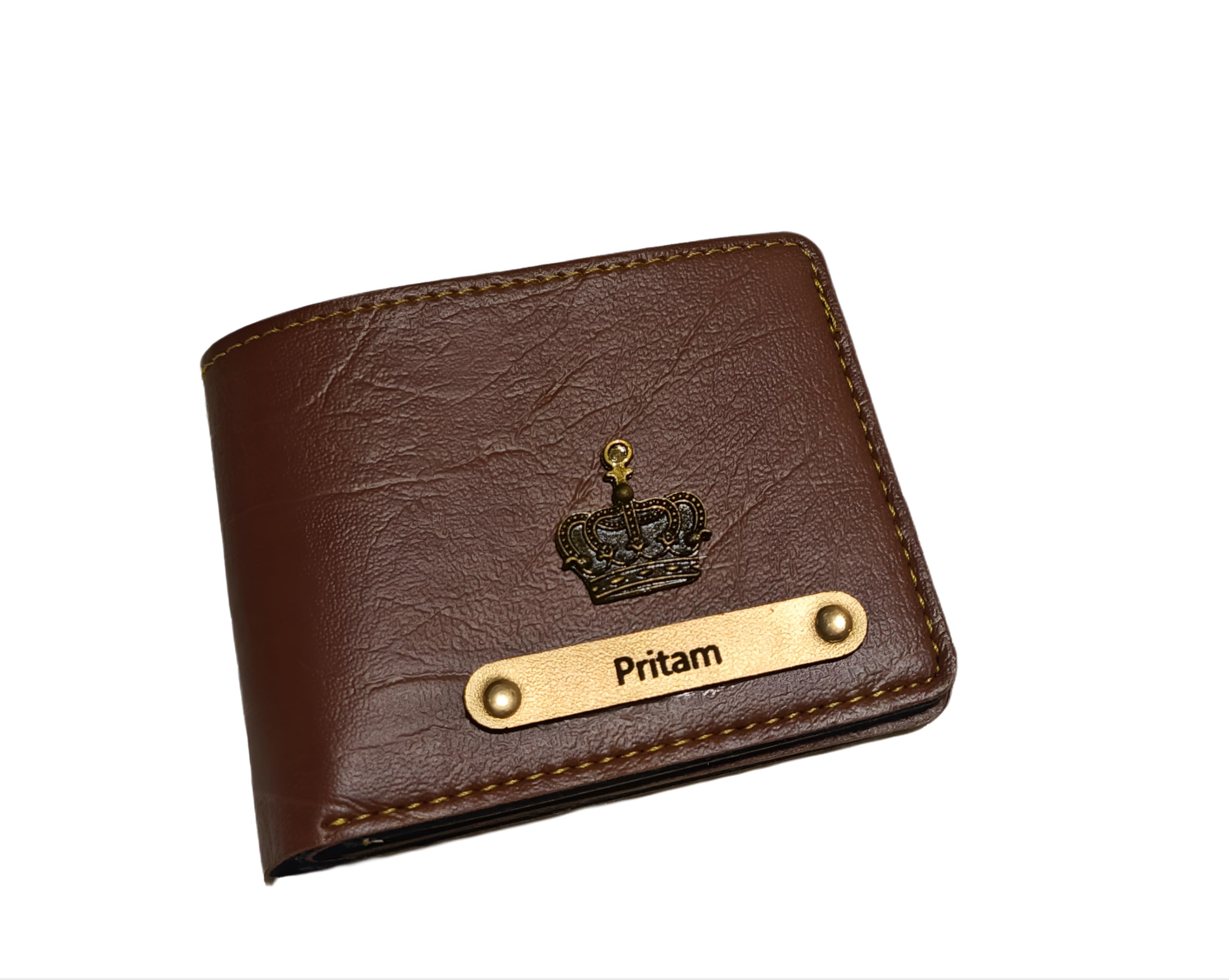shop for u ShopForU Personalized Men's Wallet | Custom Name & Charm Leather Wallet | Ideal Gift for Him, Husband, Brother, Boyfriend | Birthday, Anniversary, Rakhi | Gift for Man (tan)-picture-41