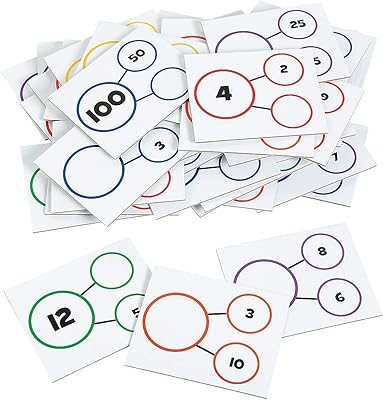 Fun Express Number Bond Dry Erase Cards - 50 Pieces - Educational and Learning Activities for Kids