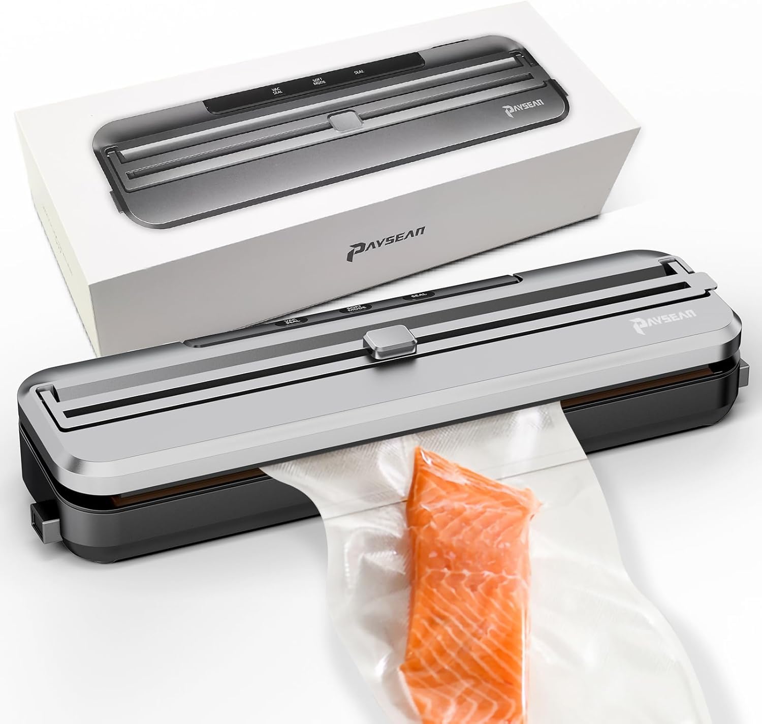 View 1 of [2025 New] Vacuum Sealer Machine for Food, 4-in-1 Automatic Food Vacuum Sealer for Food Storage with Built-in Cutter & 30 Bags – Airtight Sealing Machine for Meat, Vegetables, Fruits, Snacks