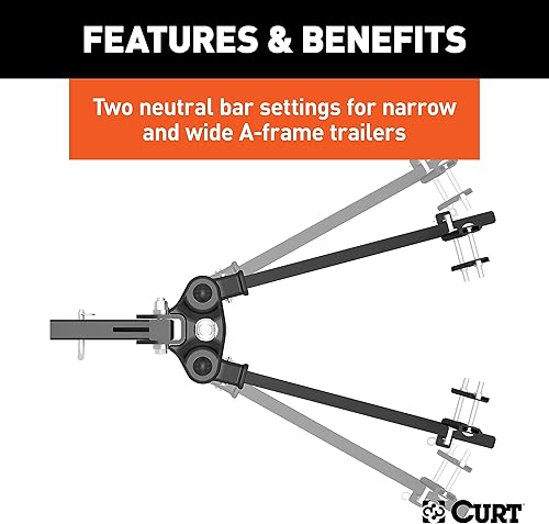Miniatura 9 de CURT 17601 TruTrack 2P Enganche de distribución de peso de barra redonda con 2X control de balanceo, hasta 10K, vástago de 2 pulgadas, bola