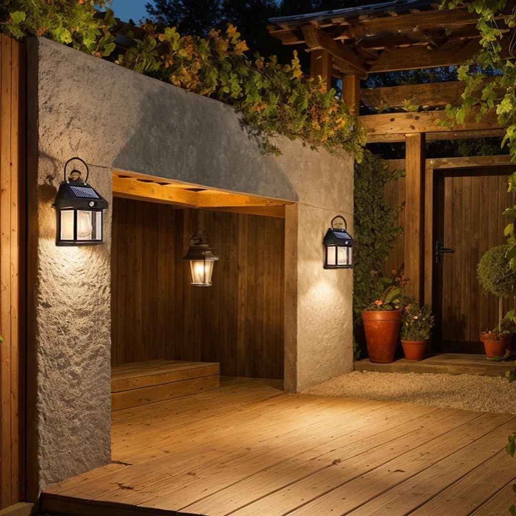 Solar Motion Sensor Wall Lights - Pack of 2 -7