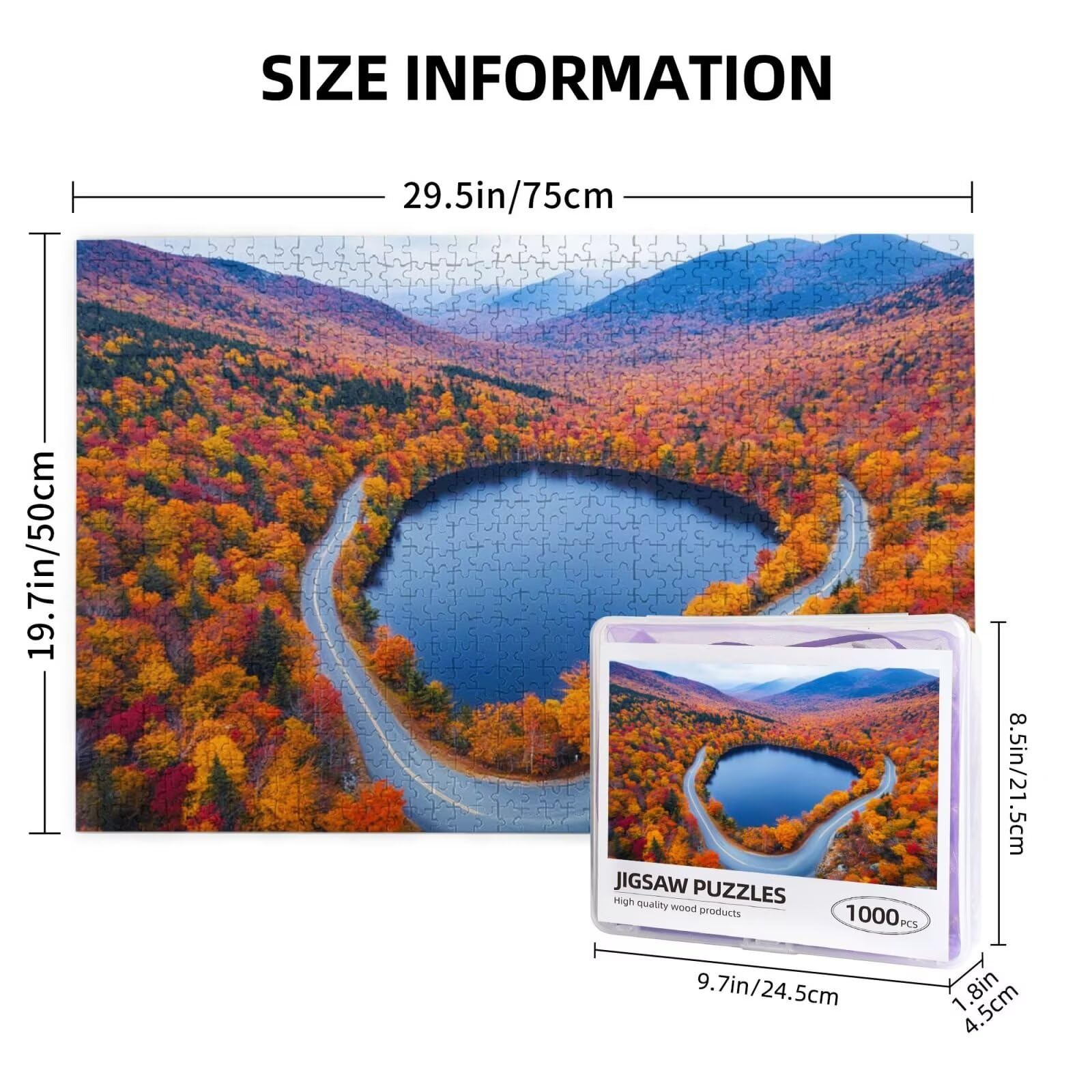 Puzzle natura, 6000 elementów, jezioro, puzzle dla dorosłych, z pudełkiem na prezent, duże drewniane puzzle dla dorosłych, gra zręcznościowa dla całej rodziny, prezenty dla kobiet, 105 x 180 cm, 1094y