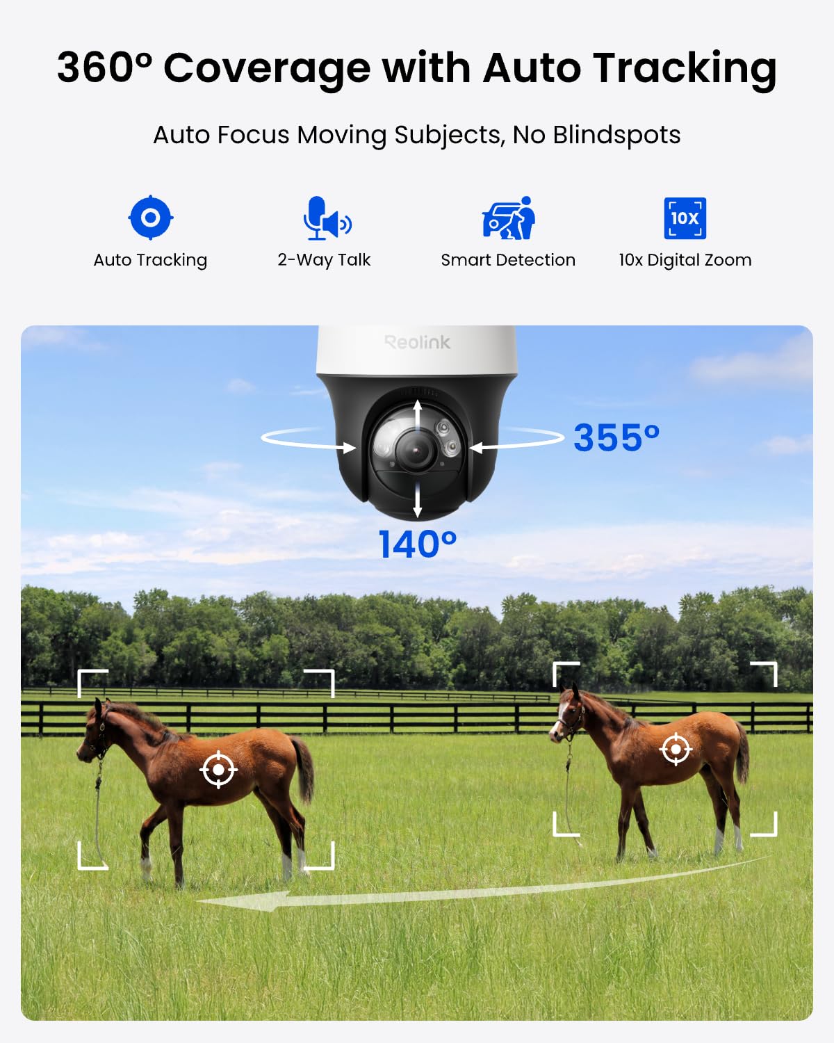 Reolink Kamera Zewnętrzna 4MP 4G LTE Bezprzewodowa, Obrotu i Pochylenia 360°, Automatycznym Śledzeniem, Wbudowaną Kartą SIM, Inteligentnym Wykrywaniem, Go PT S Lite+Panel Słoneczny