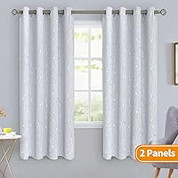 Vista 396 de BGment Room Darkening Curtains 95 Inches Long, Grommet Thermal Insulated Blackout Curtains with Wave Line and Dots Printed for Bedroom, 2 Panels
