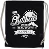 Urban Backwoods Visit Outside Nerd Drawstring Bag Gym Sack