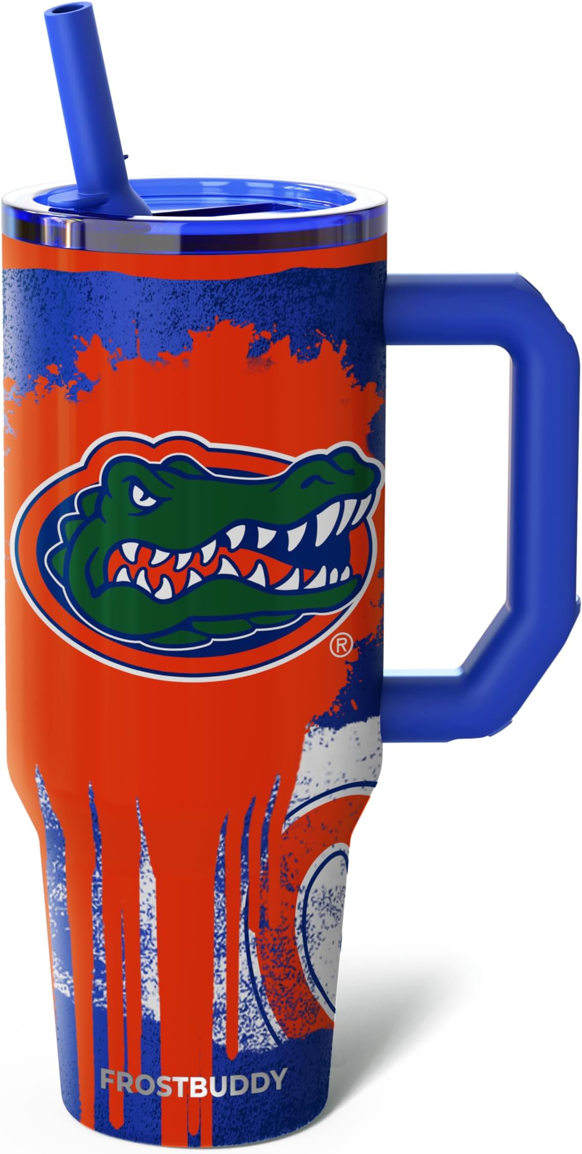 Thicc Buddy - 40 oz Stainless Steel Vacuum Insulated Tumbler with Lid and Straw for Water - Travel Mug Cupholder Friendly - Gifts for Women Men Him Her
